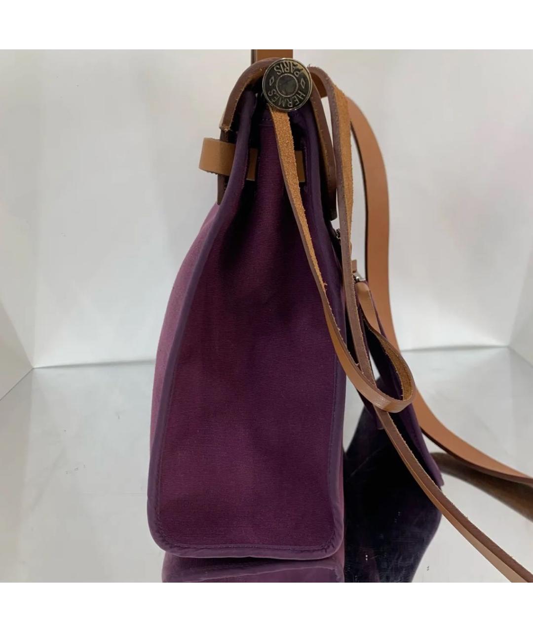 HERMES PRE-OWNED Фиолетовая сумка с короткими ручками, фото 5
