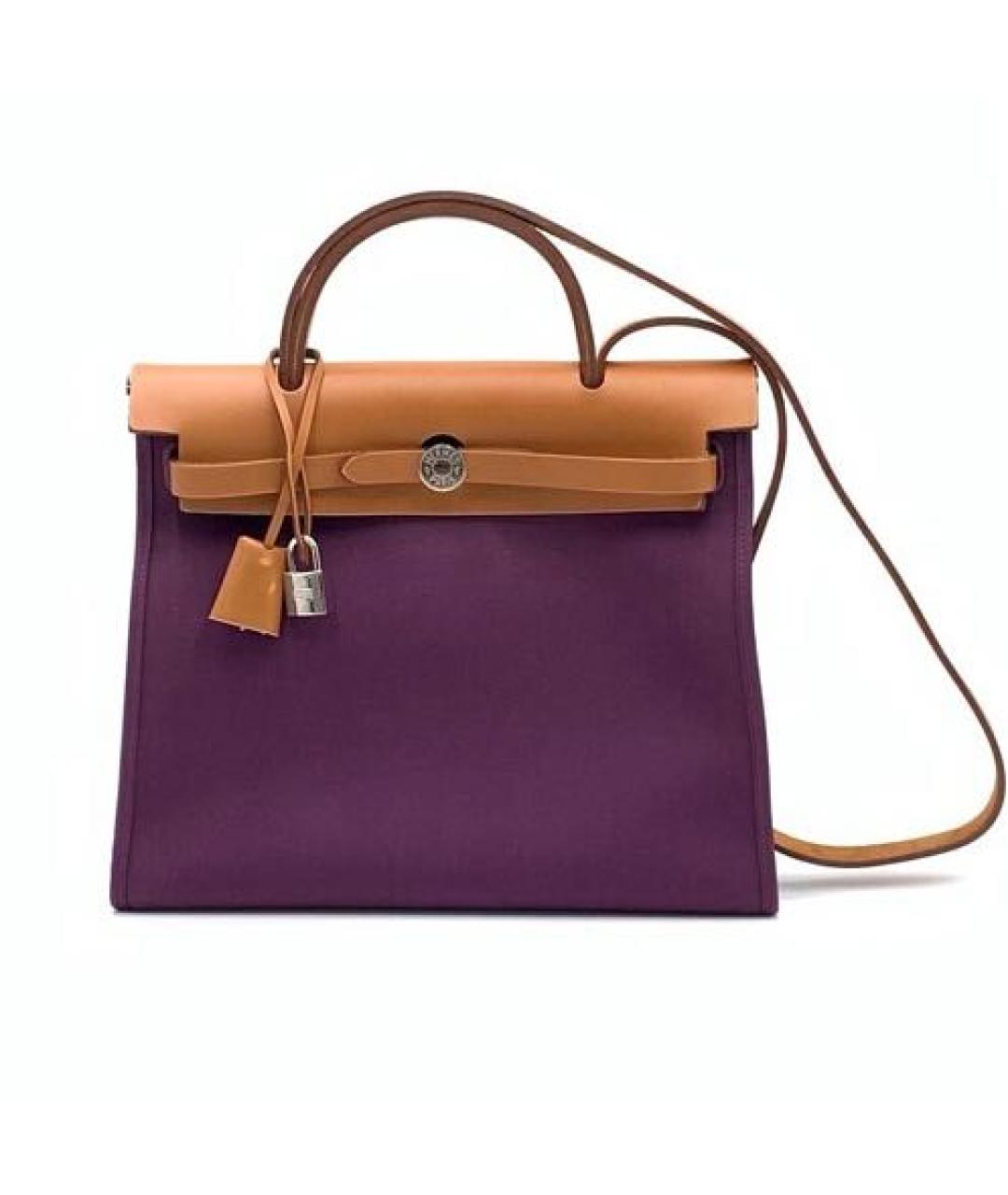 HERMES PRE-OWNED Фиолетовая сумка с короткими ручками, фото 1