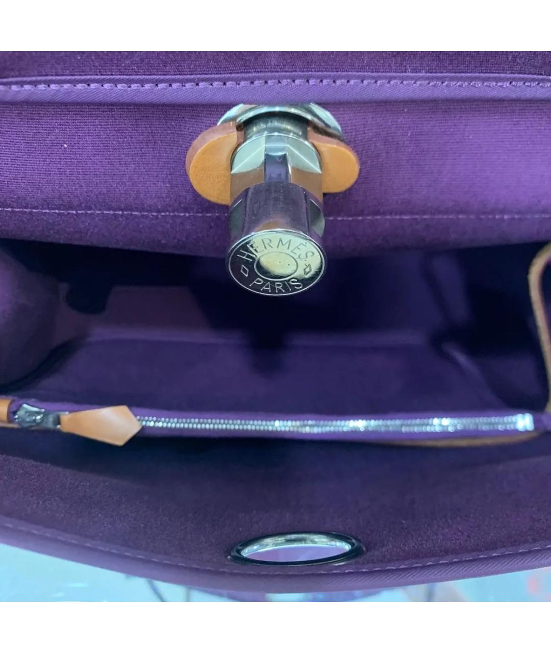 HERMES PRE-OWNED Фиолетовая сумка с короткими ручками, фото 8
