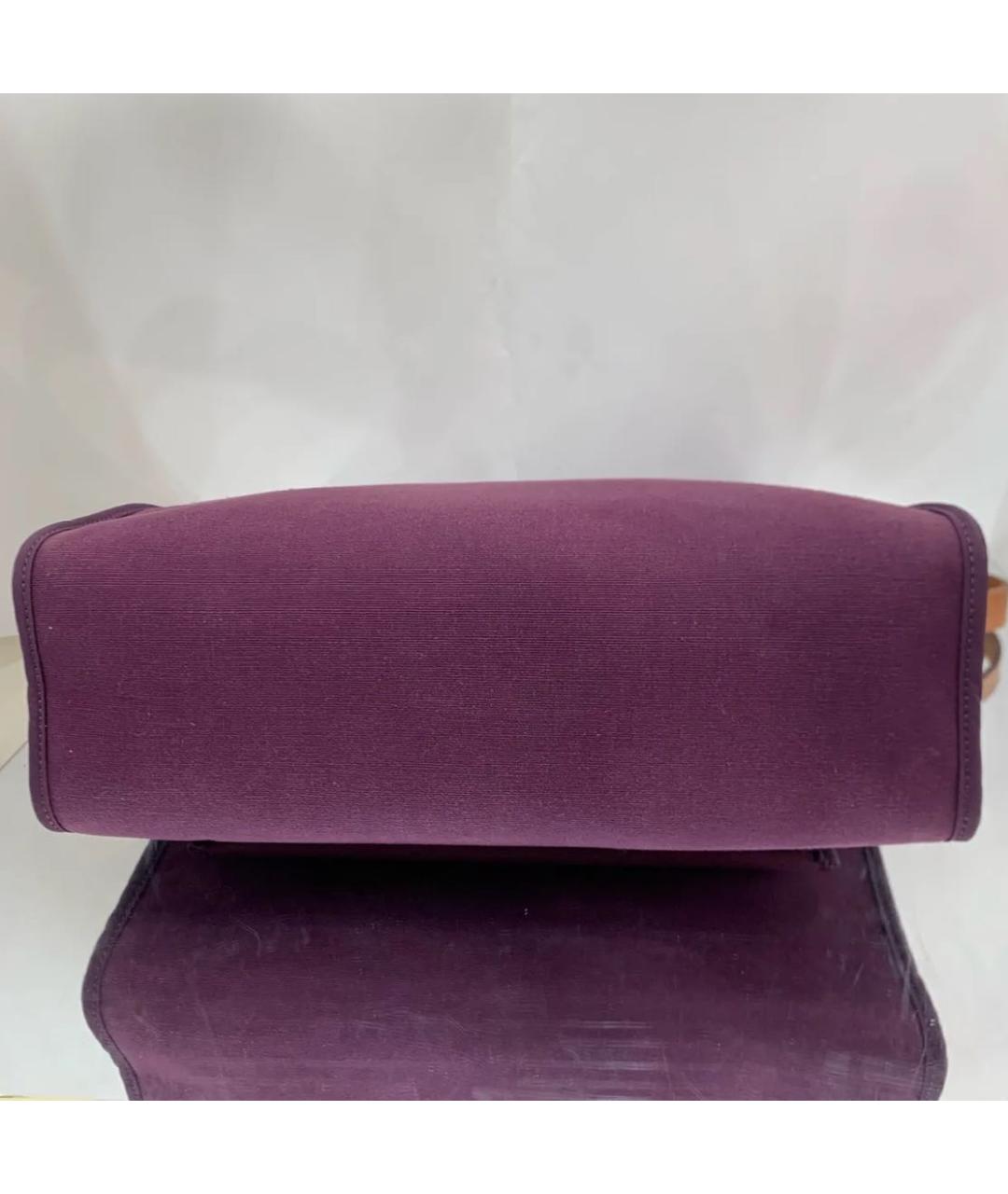 HERMES PRE-OWNED Фиолетовая сумка с короткими ручками, фото 7