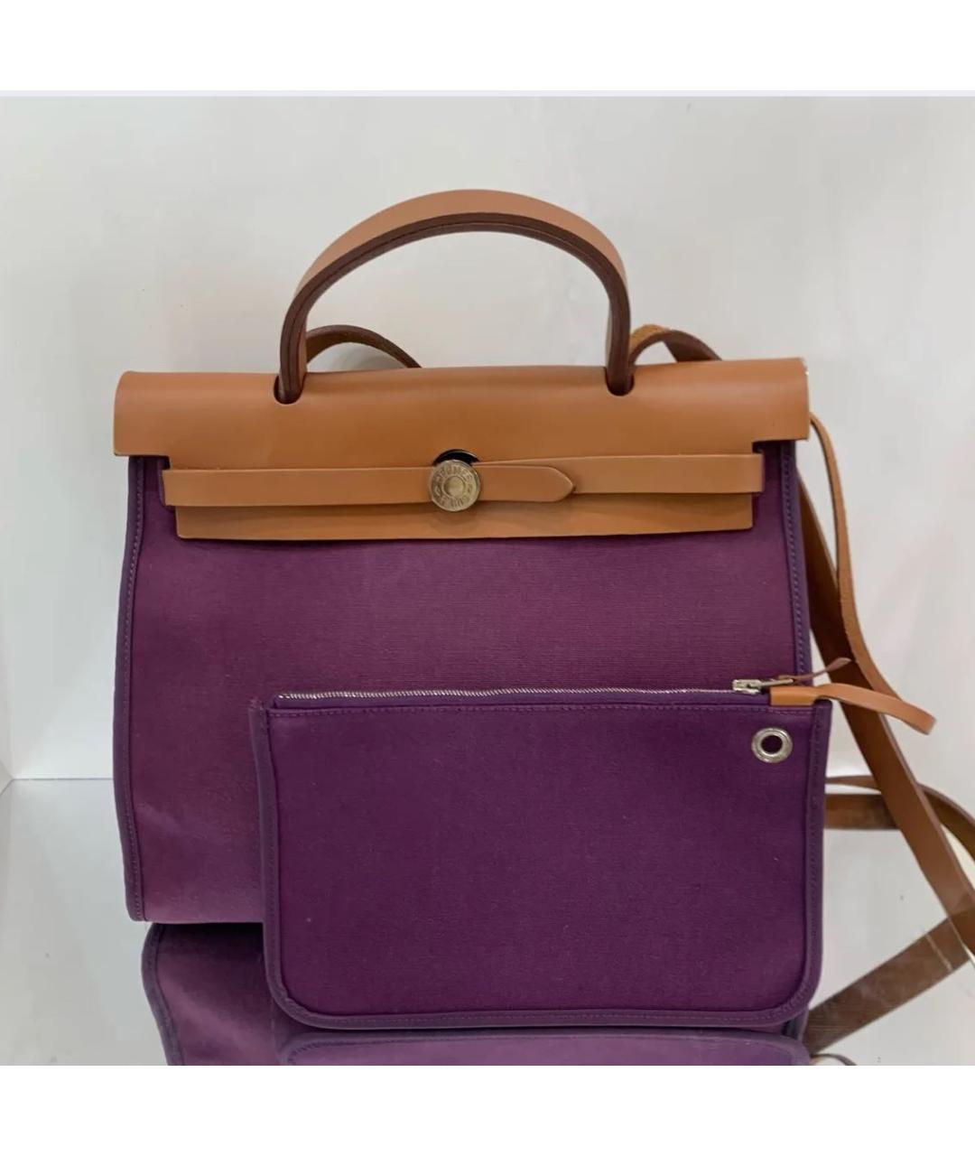 HERMES PRE-OWNED Фиолетовая сумка с короткими ручками, фото 4