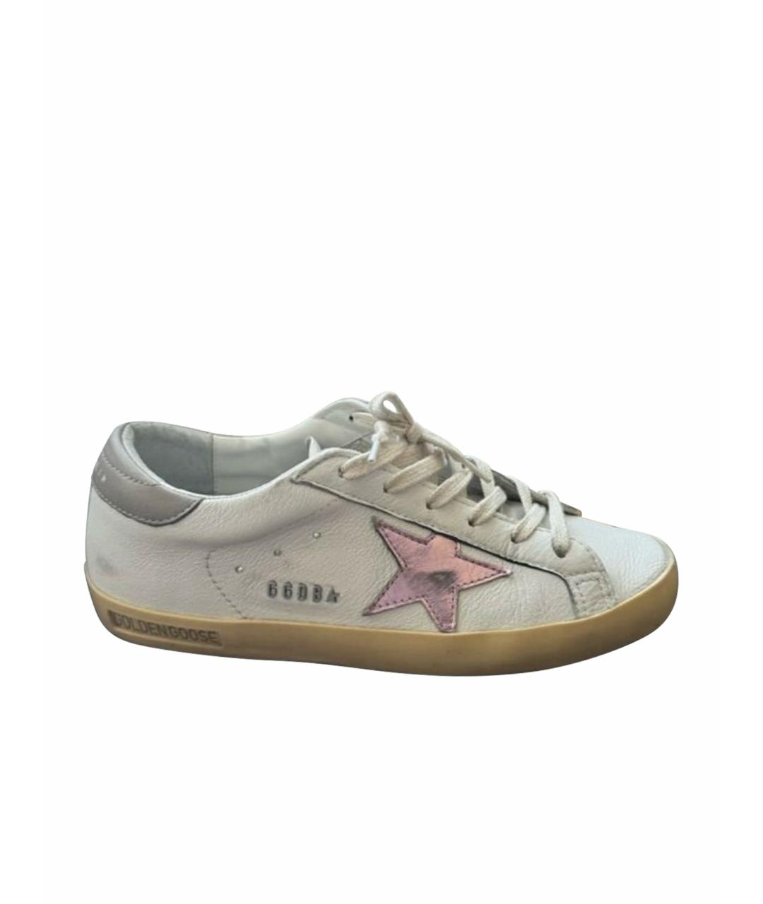 GOLDEN GOOSE DELUXE BRAND Белые кожаные кеды, фото 1