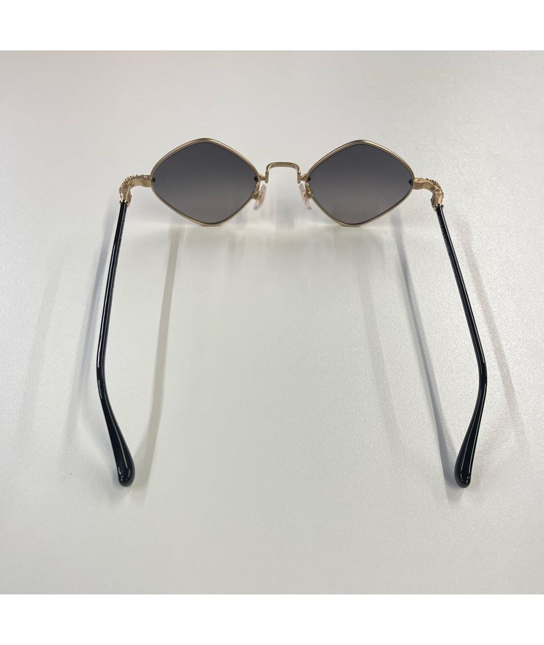 CHROME HEARTS Черные металлические солнцезащитные очки, фото 2
