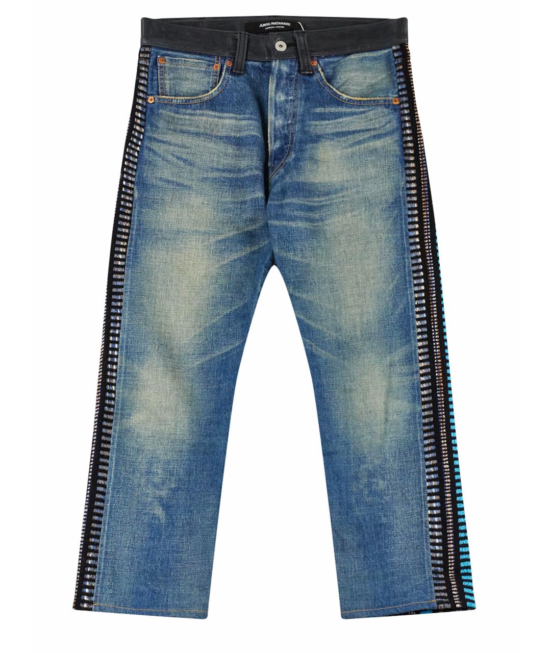 COMME DES GARÇONS Синие хлопко-полиэстеровые прямые джинсы, фото 1