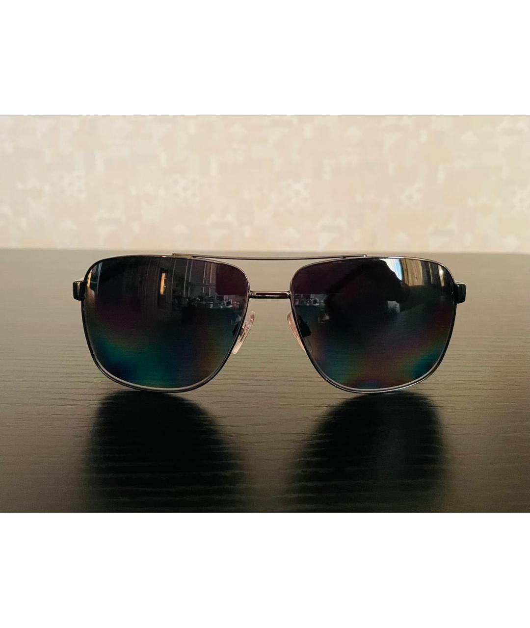 DOLCE&GABBANA Черные металлические солнцезащитные очки, фото 9