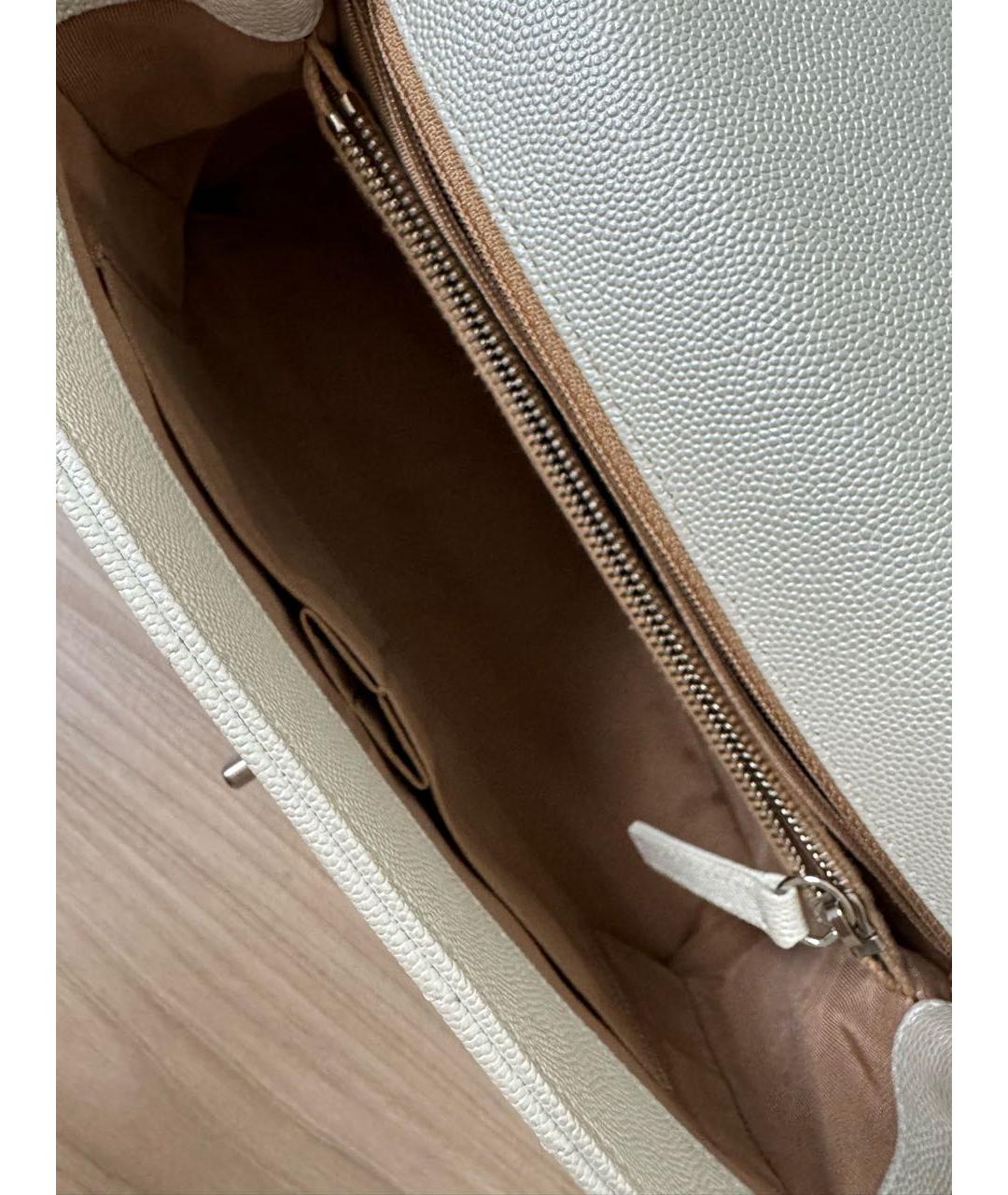 CHANEL PRE-OWNED Кожаная сумка с короткими ручками, фото 8