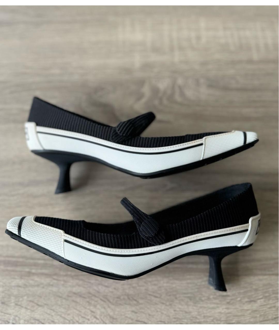 CHRISTIAN DIOR PRE-OWNED Черные текстильные туфли, фото 3
