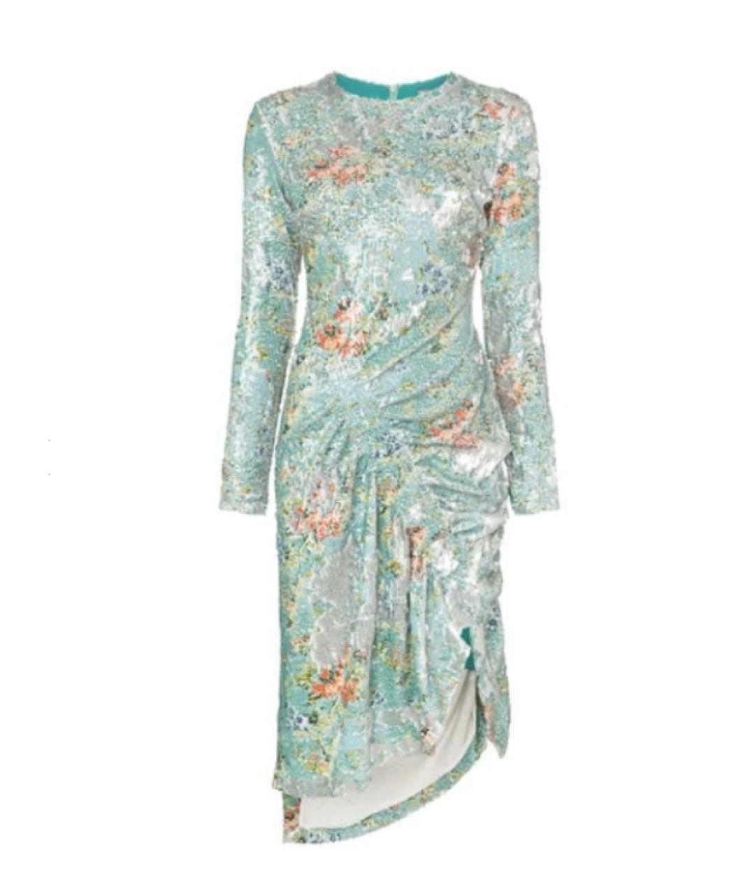 PREEN BY THORNTON BREGAZZI Голубое полиэстеровое вечернее платье, фото 1