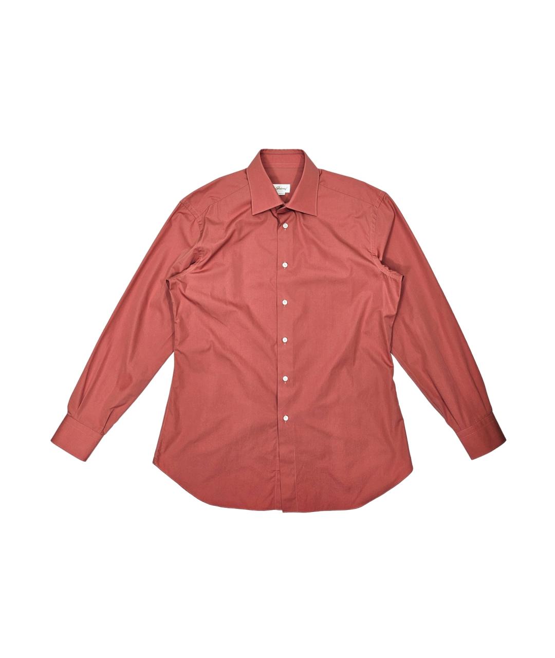 BRIONI Розовая хлопковая кэжуал рубашка, фото 1
