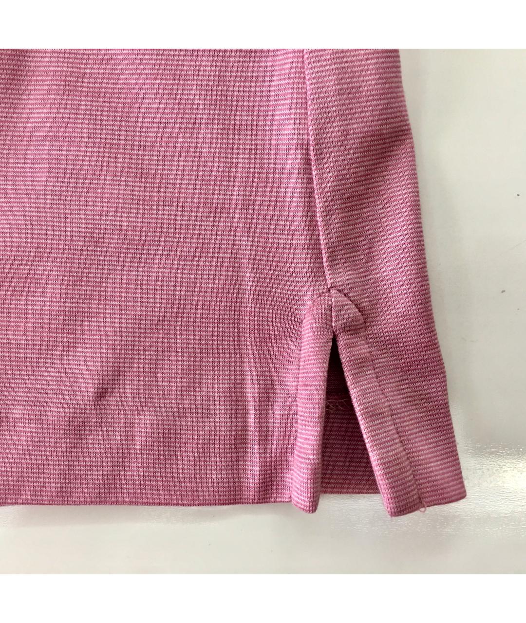 BILANCIONI Розовое хлопковое поло с коротким рукавом, фото 6