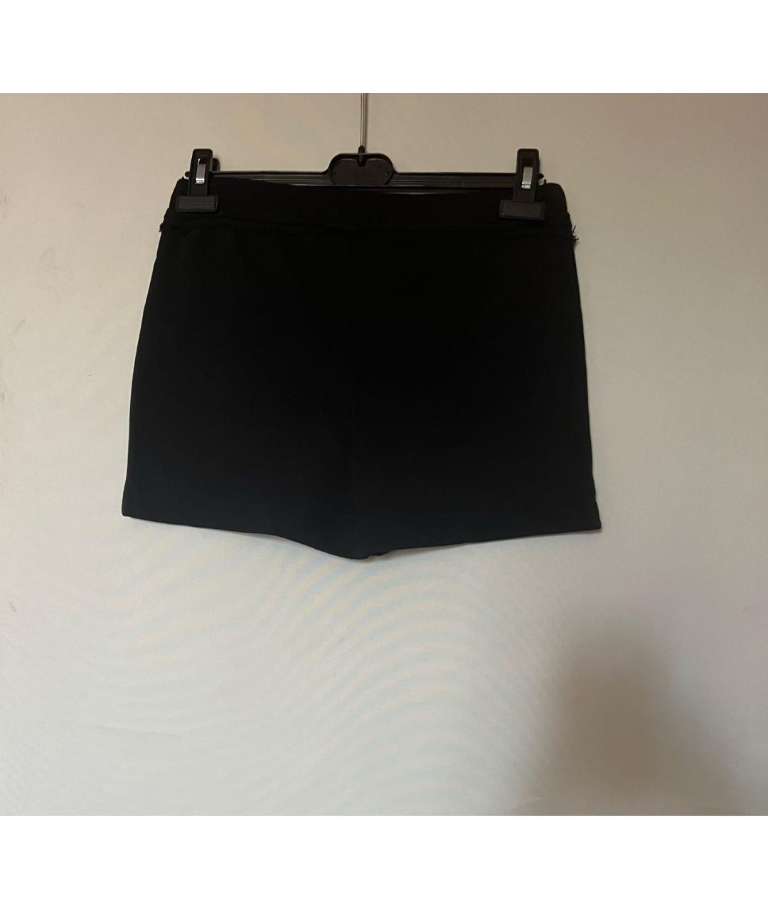 PHILIPP PLEIN Черные хлопко-эластановые шорты, фото 2
