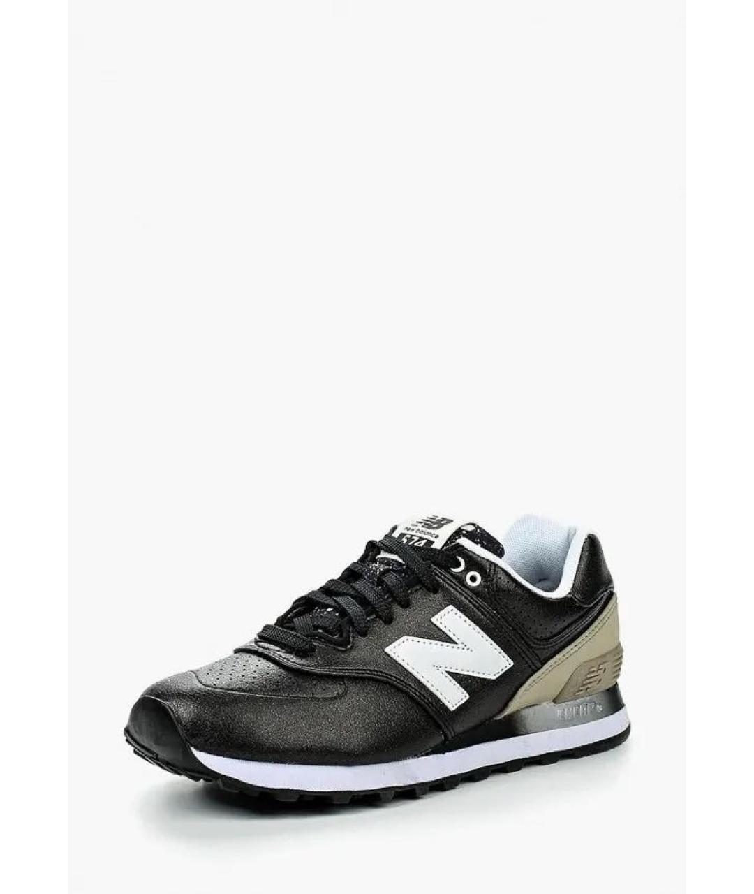 NEW BALANCE Черные кроссовки из искусственной кожи, фото 2