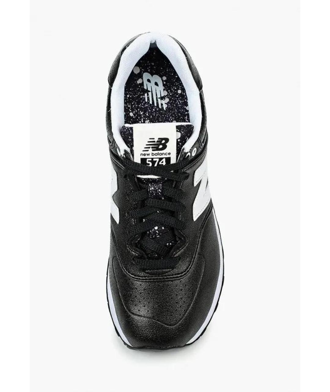 NEW BALANCE Черные кроссовки из искусственной кожи, фото 3