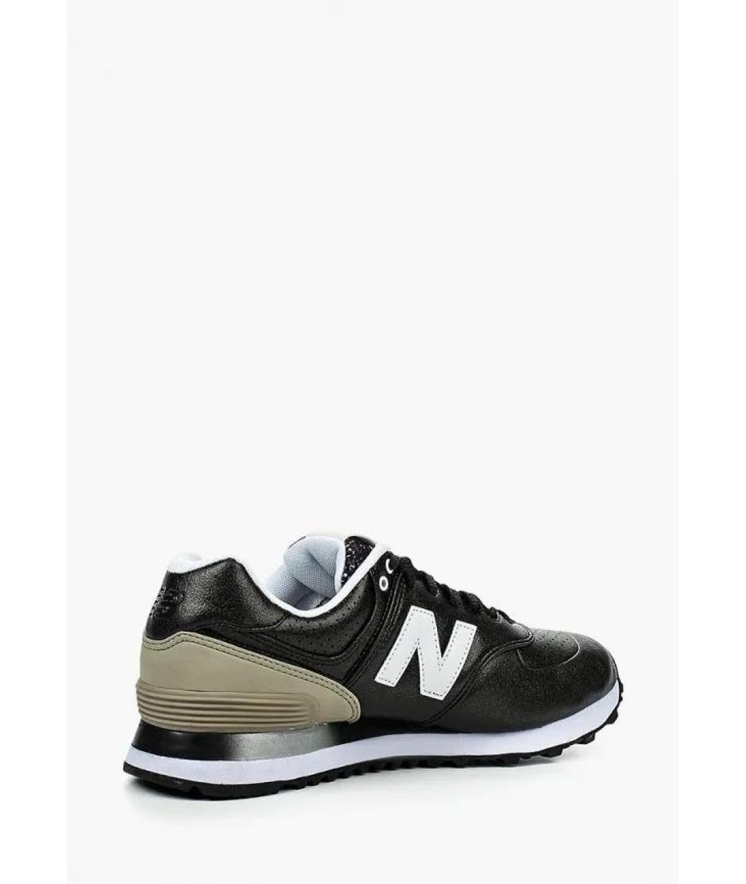 NEW BALANCE Черные кроссовки из искусственной кожи, фото 4