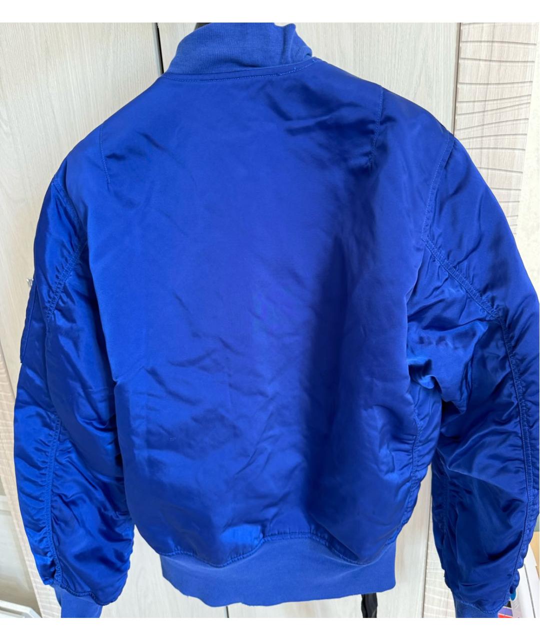 UNRAVEL PROJECT Синяя атласная куртка, фото 4
