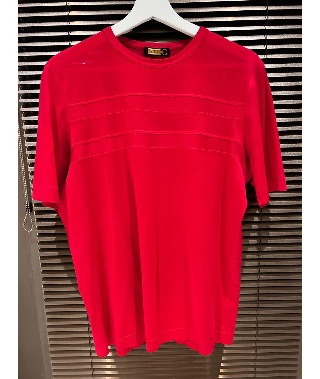 ZILLI Красная хлопковая футболка, фото 6
