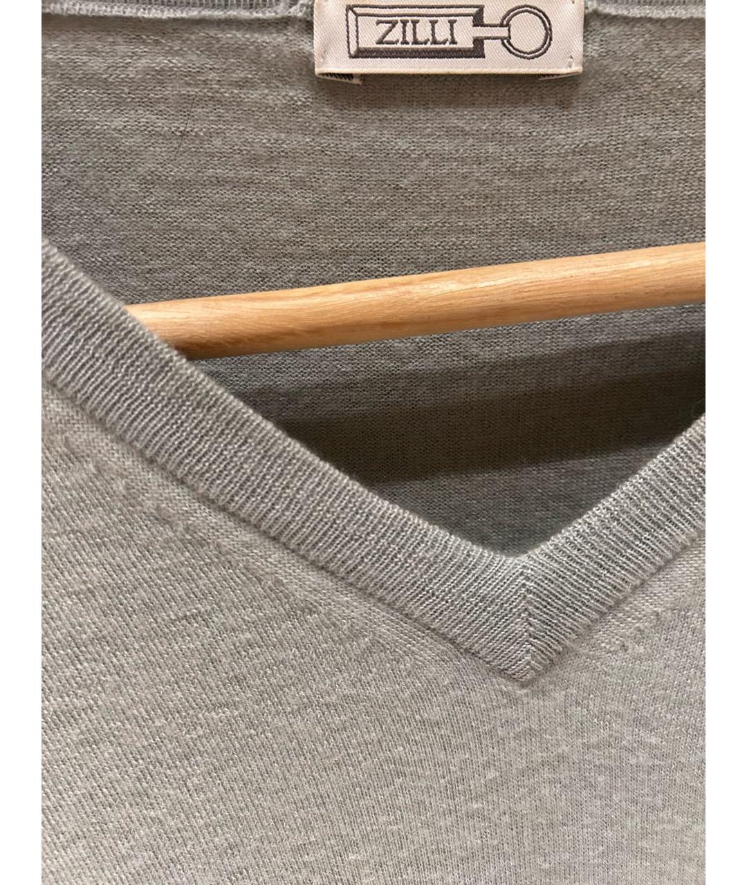 ZILLI Голубой кашемировый джемпер / свитер, фото 2