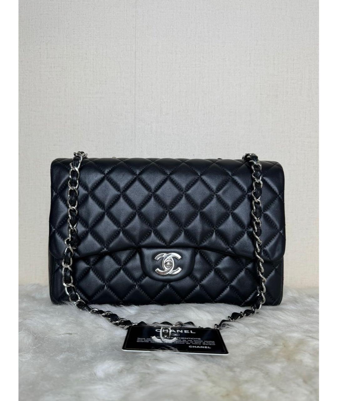 CHANEL PRE-OWNED Черная кожаная сумка через плечо, фото 2