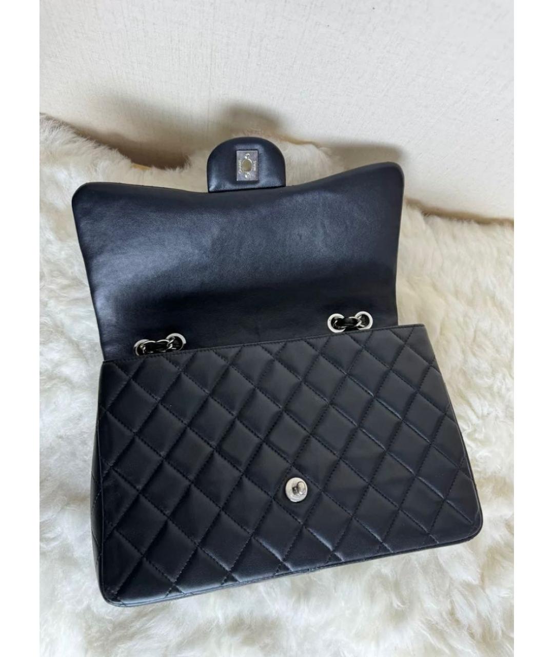 CHANEL PRE-OWNED Черная кожаная сумка через плечо, фото 7