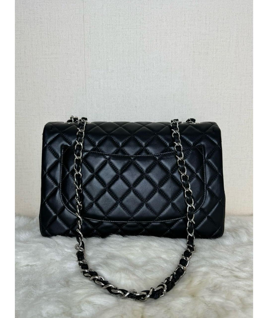 CHANEL PRE-OWNED Черная кожаная сумка через плечо, фото 3