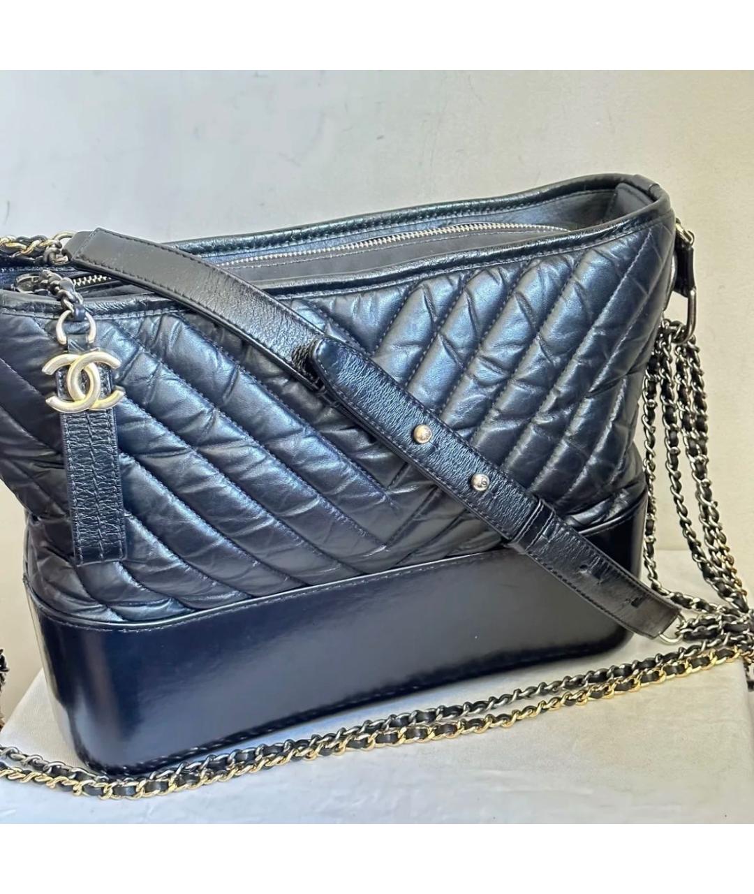 CHANEL PRE-OWNED Черная кожаная сумка через плечо, фото 6