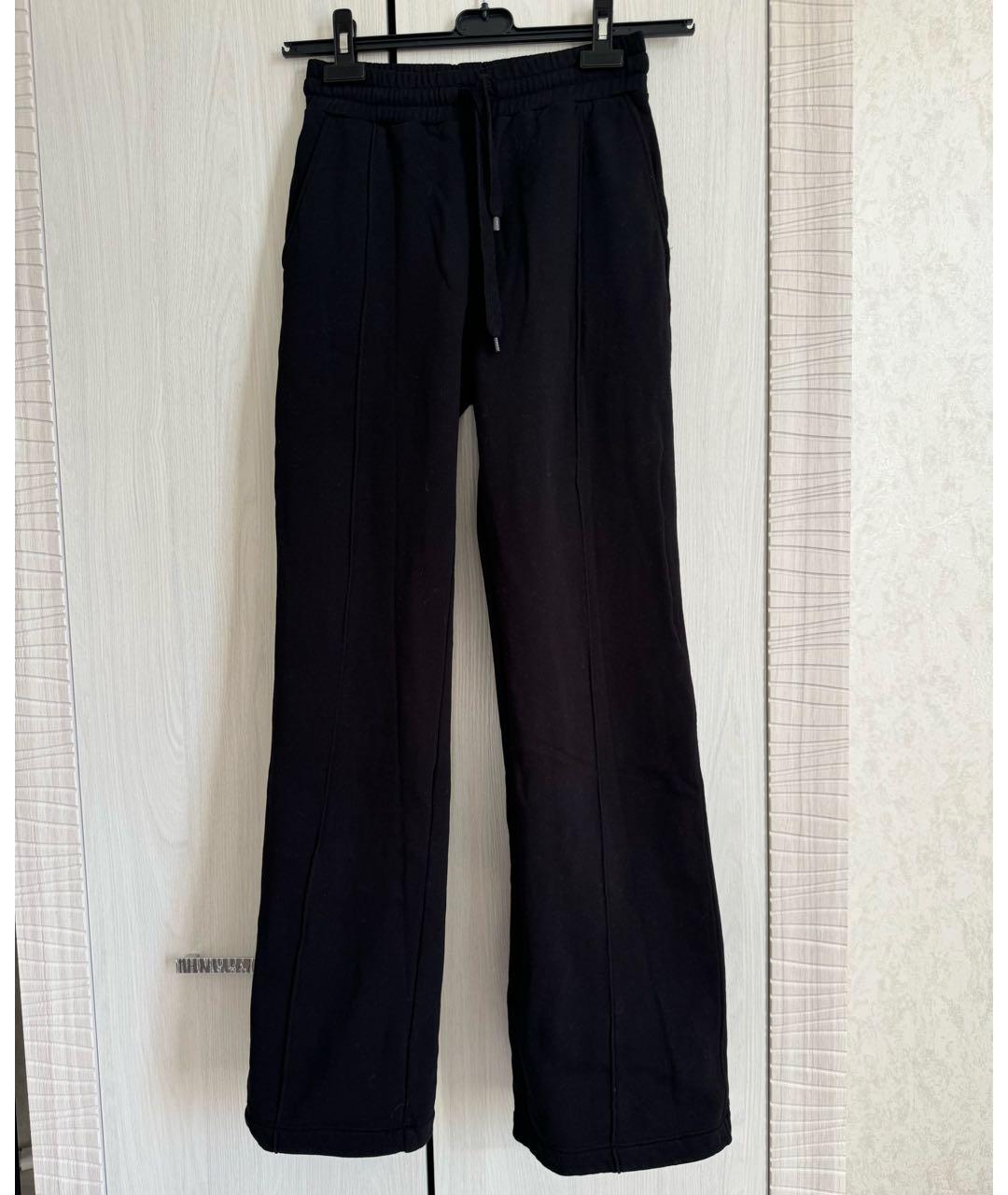 VALENTINO Черные полиэстеровые прямые брюки, фото 6