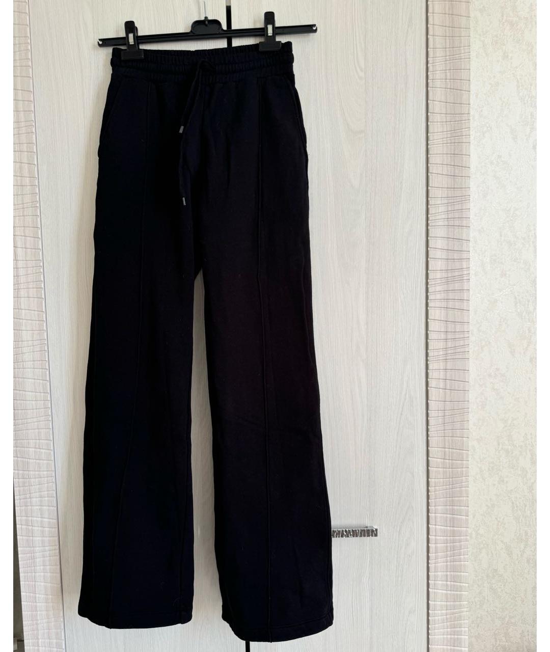 VALENTINO Черные полиэстеровые прямые брюки, фото 3