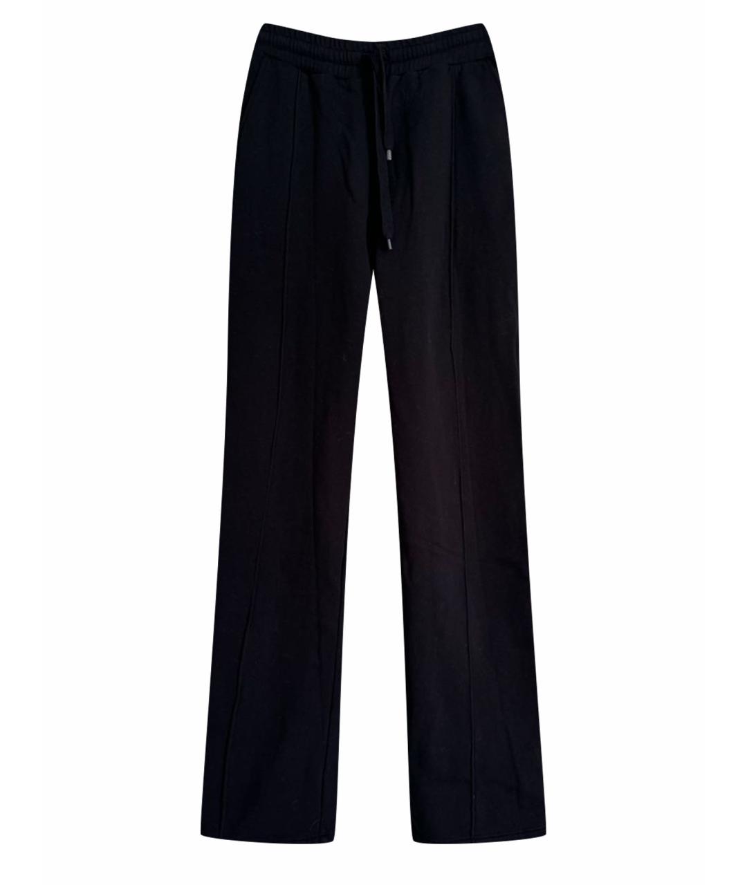 VALENTINO Черные полиэстеровые прямые брюки, фото 1