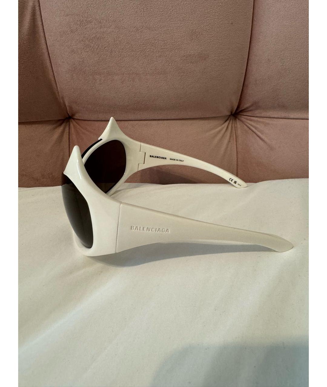 BALENCIAGA Белые солнцезащитные очки, фото 2