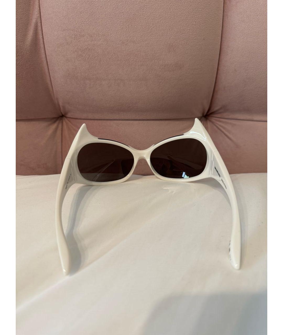 BALENCIAGA Белые солнцезащитные очки, фото 3