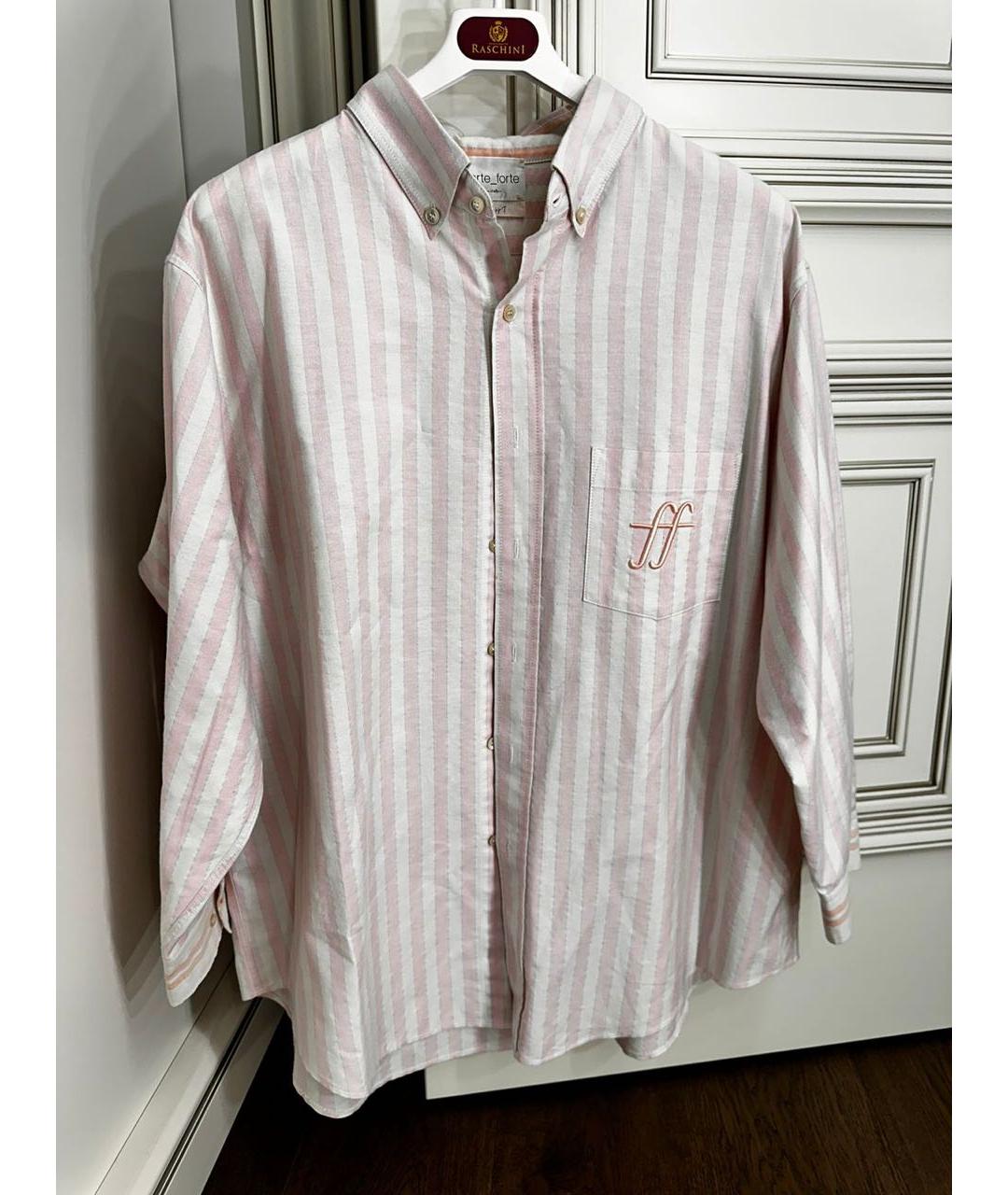FORTE FORTE Розовая хлопковая рубашка, фото 4