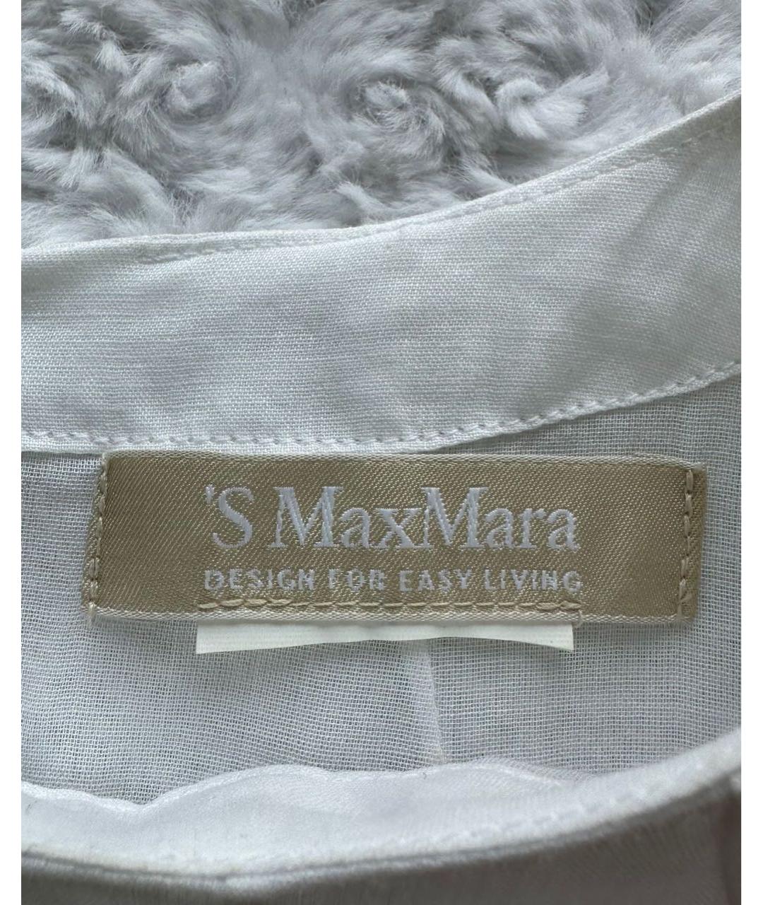 'S MAX MARA Белый льняной сарафан, фото 5