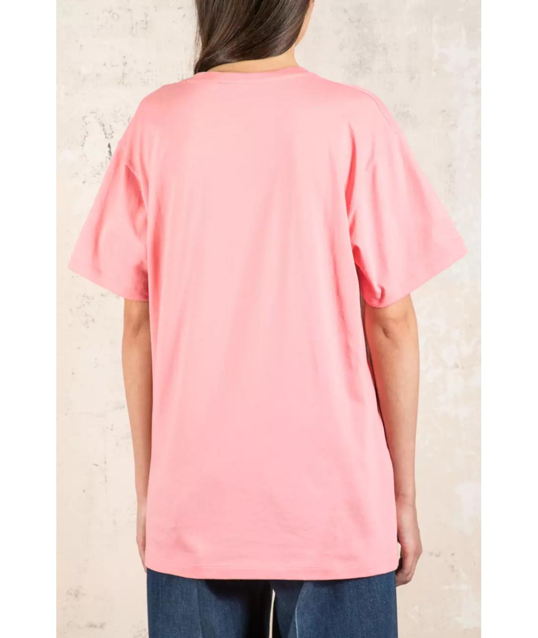 GUCCI Розовая хлопковая футболка, фото 9