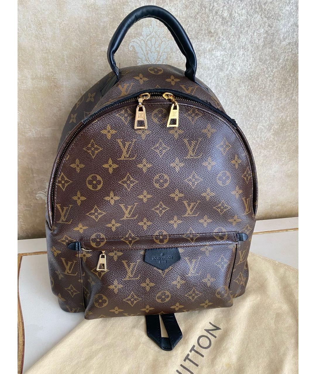 LOUIS VUITTON PRE-OWNED Коричневый кожаный рюкзак, фото 4