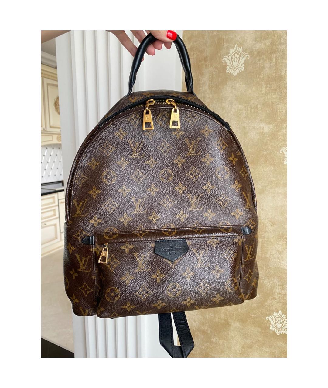 LOUIS VUITTON PRE-OWNED Коричневый кожаный рюкзак, фото 2