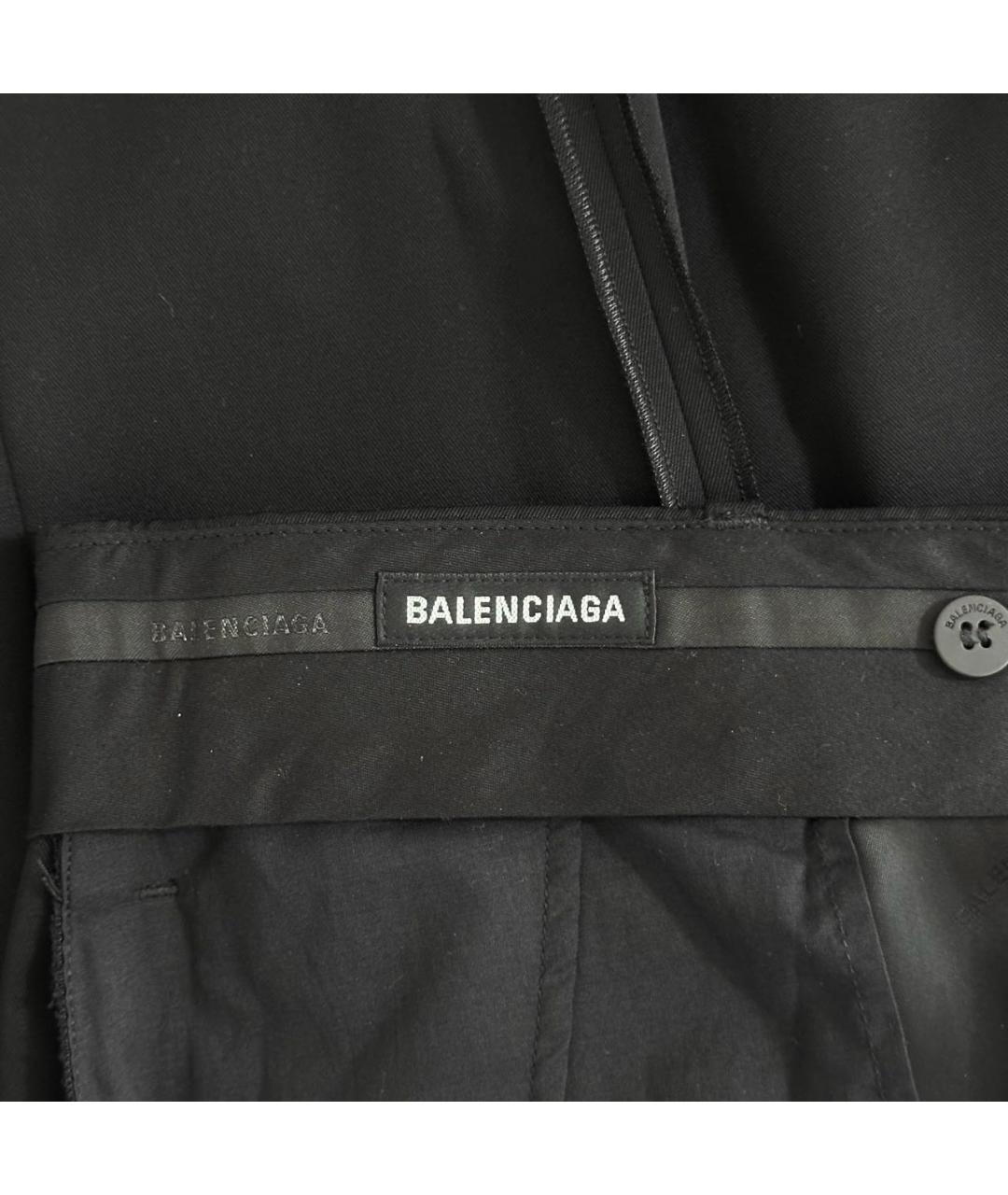 BALENCIAGA Черные шерстяные классические брюки, фото 4