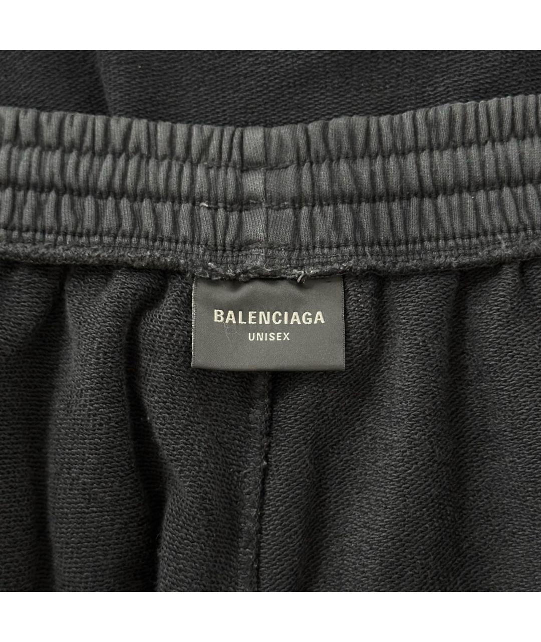 BALENCIAGA Антрацитовые хлопковые повседневные брюки, фото 5