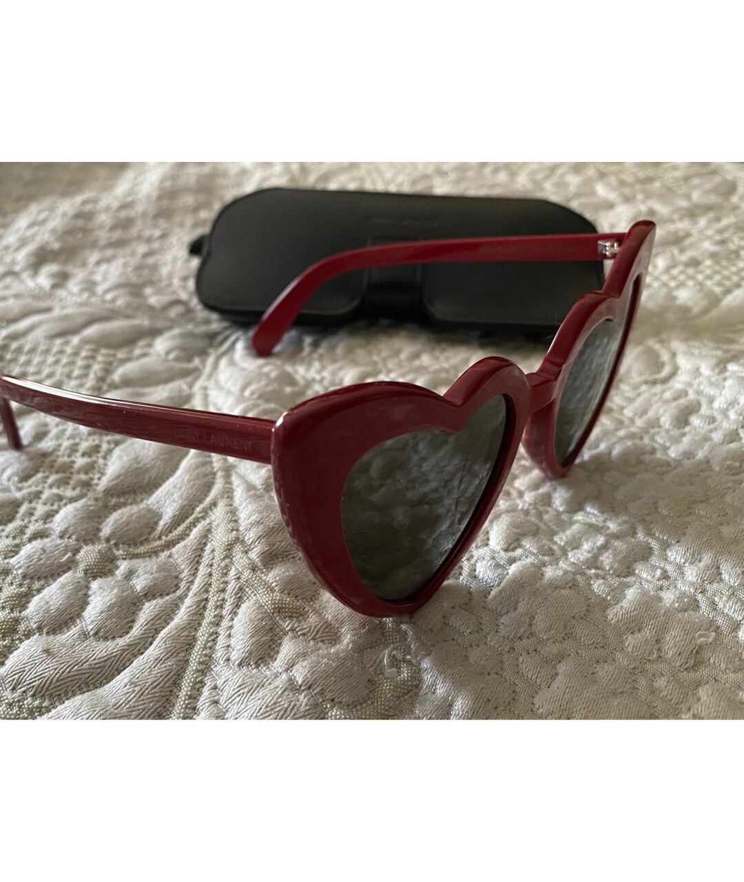 SAINT LAURENT Бордовые солнцезащитные очки, фото 2