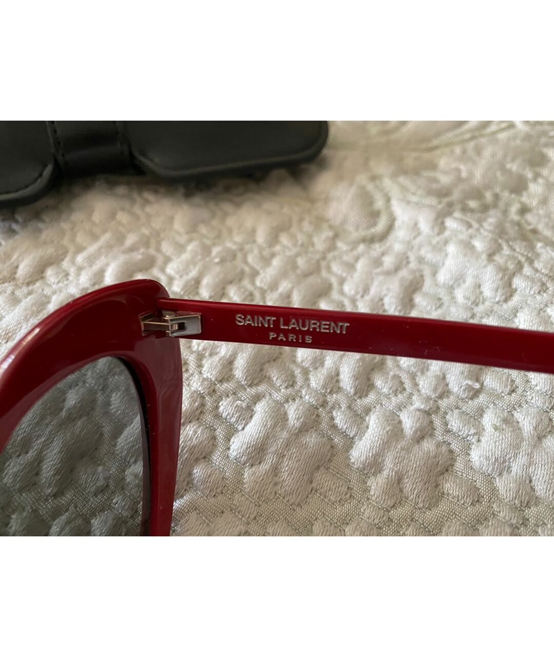 SAINT LAURENT Бордовые солнцезащитные очки, фото 5