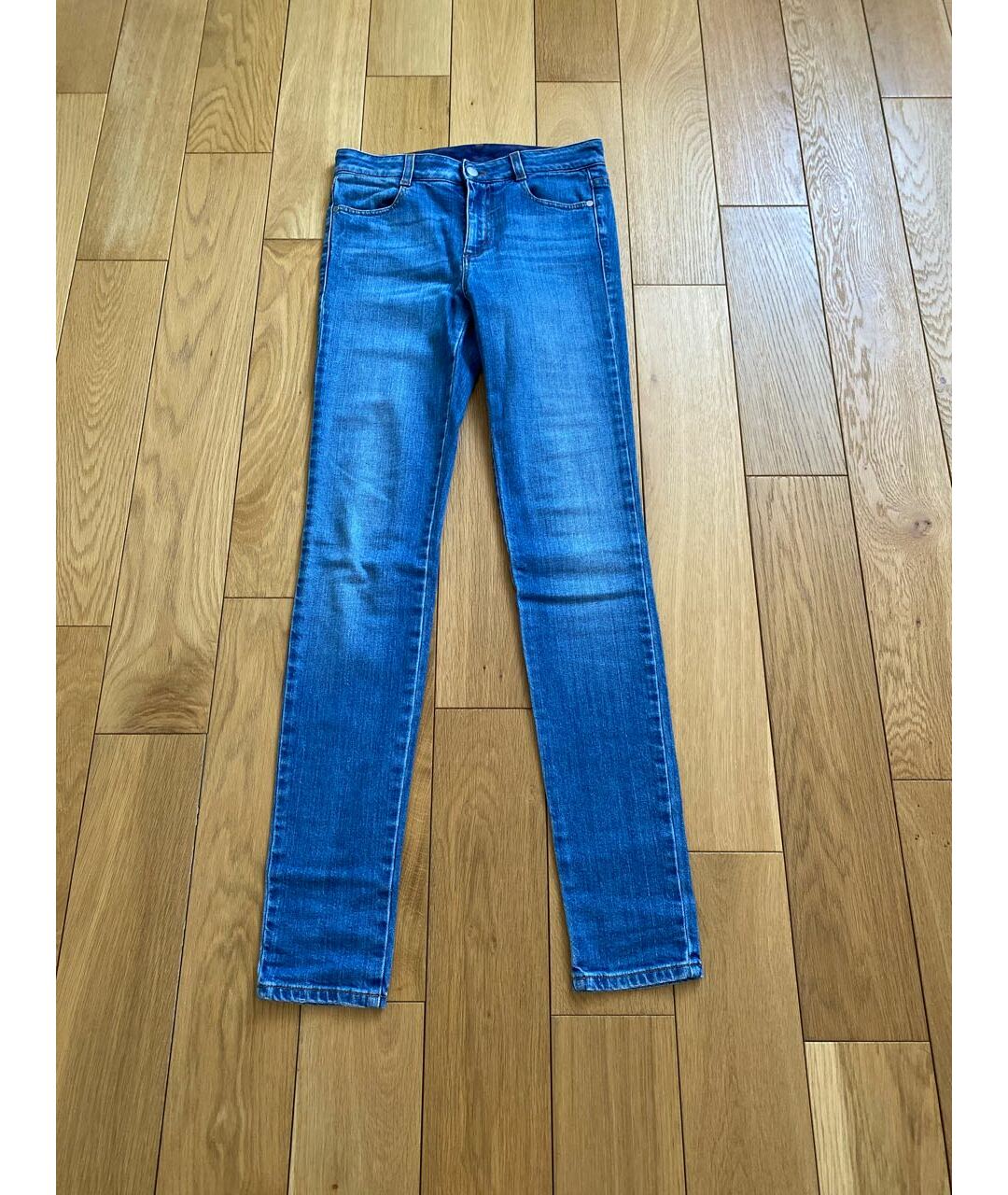 STELLA MCCARTNEY Голубые хлопко-эластановые джинсы скинни, фото 7