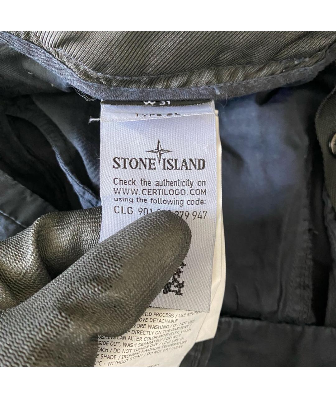 STONE ISLAND Темно-синие повседневные брюки, фото 6