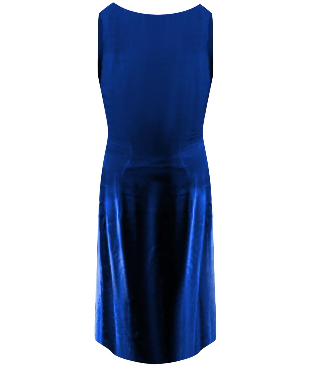 CHRISTIAN DIOR Темно-синее бархатное вечернее платье, фото 1