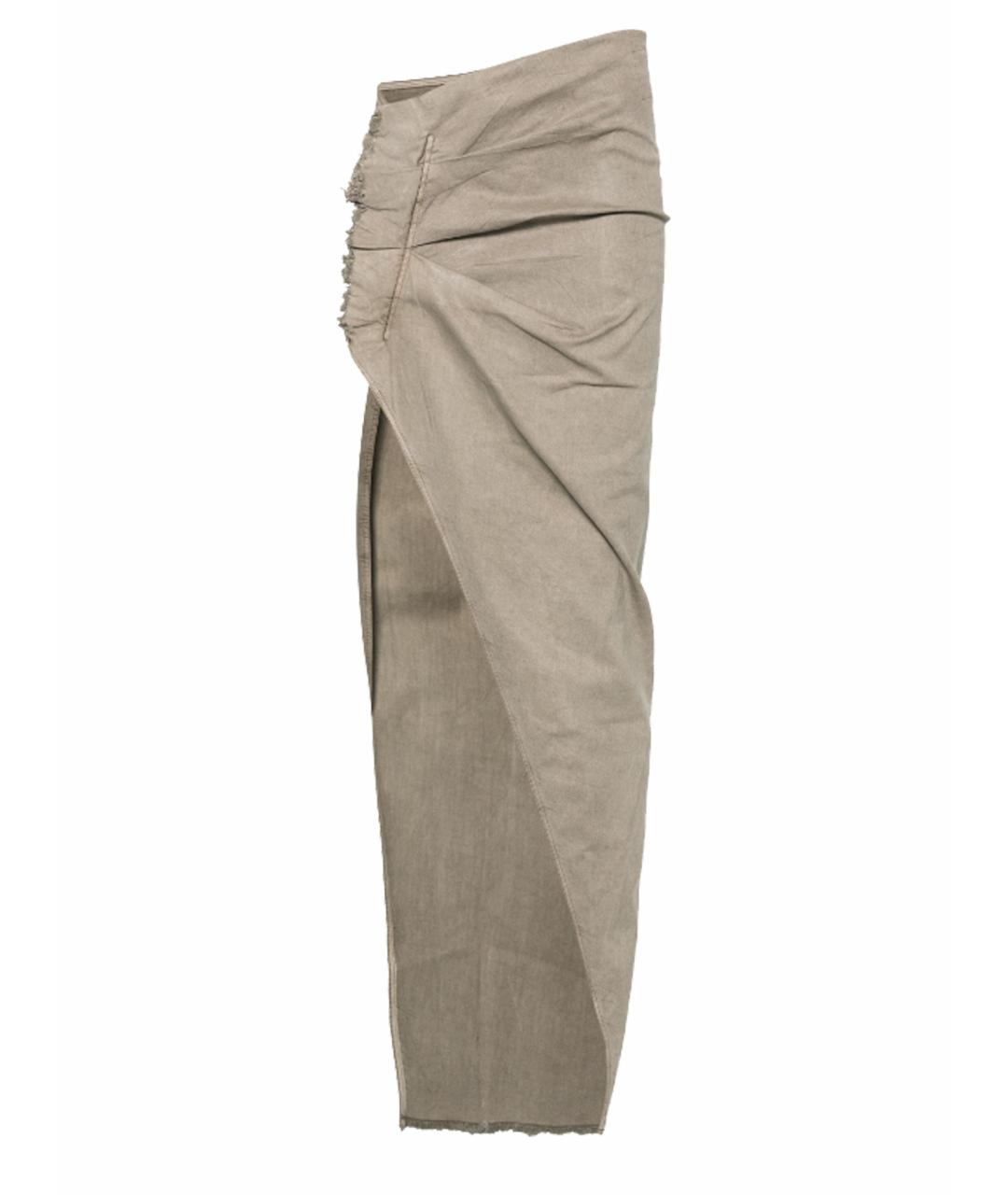 RICK OWENS DRKSHDW Хлопко-эластановая юбка макси, фото 1
