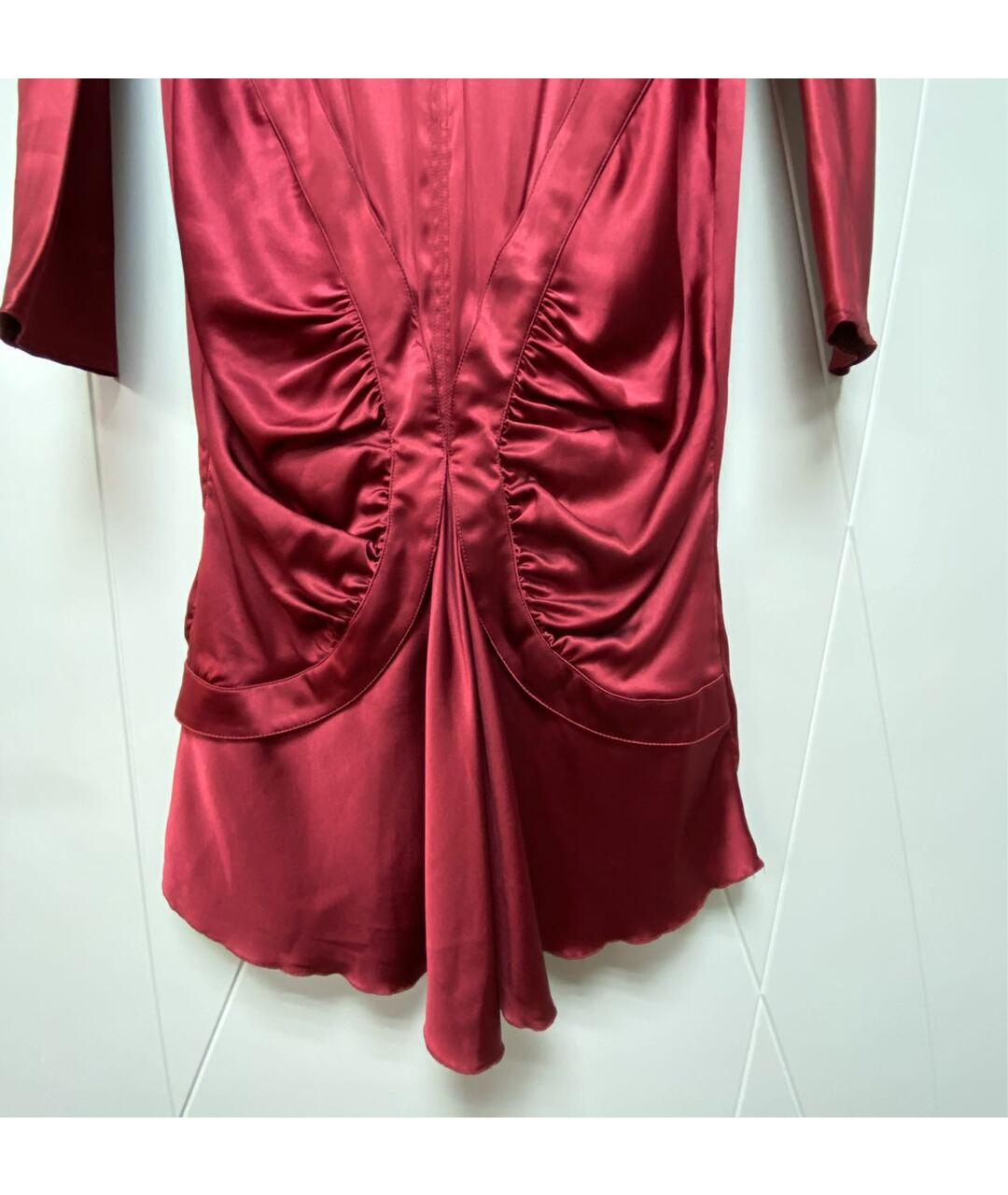 GUCCI Красное шелковое вечернее платье, фото 5