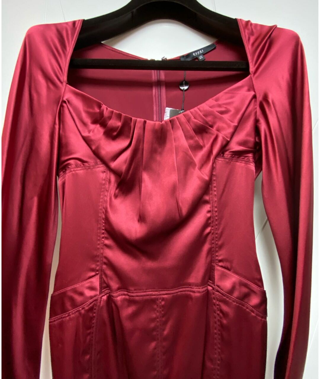 GUCCI Красное шелковое вечернее платье, фото 4