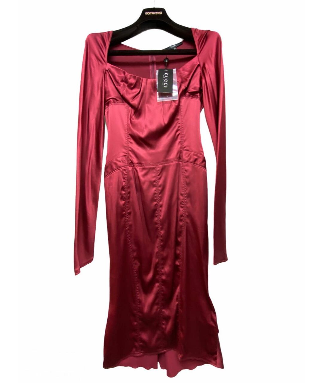 GUCCI Красное шелковое вечернее платье, фото 1