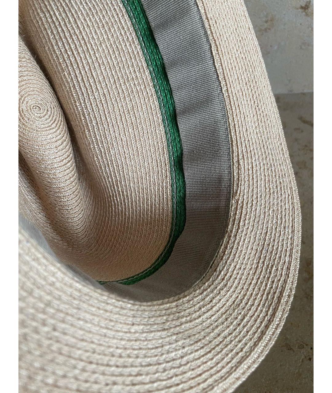 GUCCI Бежевая соломенная шляпа, фото 6