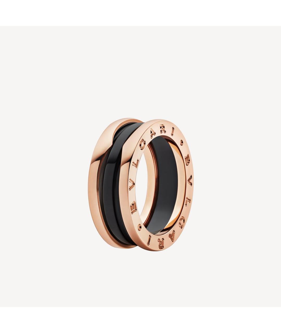 BVLGARI Черное кольцо из розового золота, фото 5