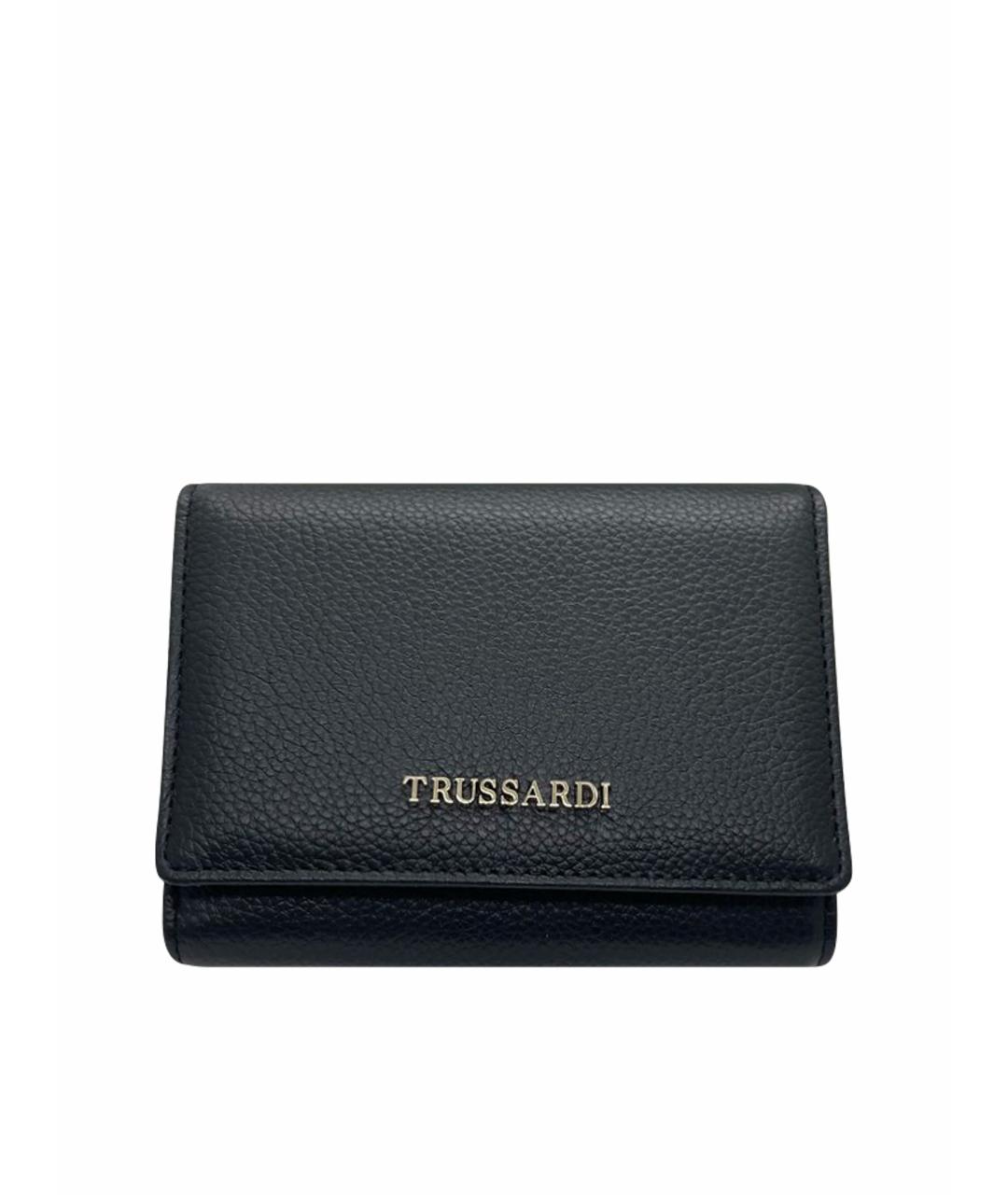 TRUSSARDI Черный кожаный кошелек, фото 1