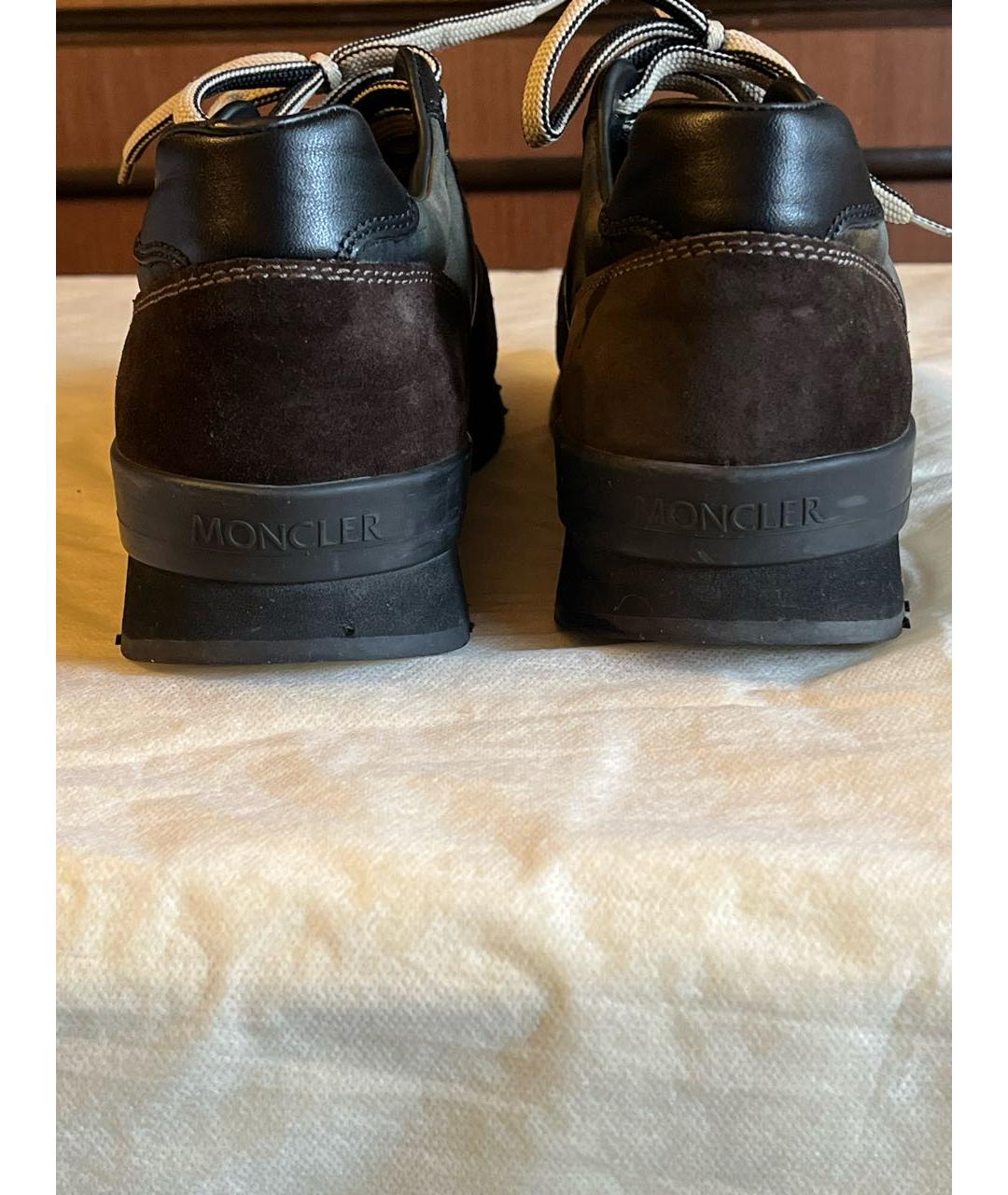 MONCLER Мульти кожаные низкие кроссовки / кеды, фото 4